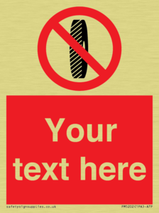 Custom Do Not Change Grinding Wheel Sign